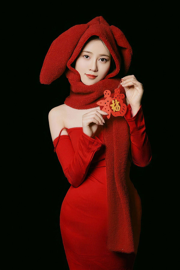 极品女神年年 拜年兔无圣光美图